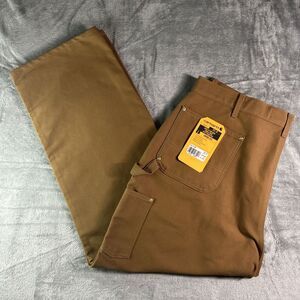 NWT Carhartt 42x30 Brown Duck‎ Double Knee Work Pants Jeans B01-M